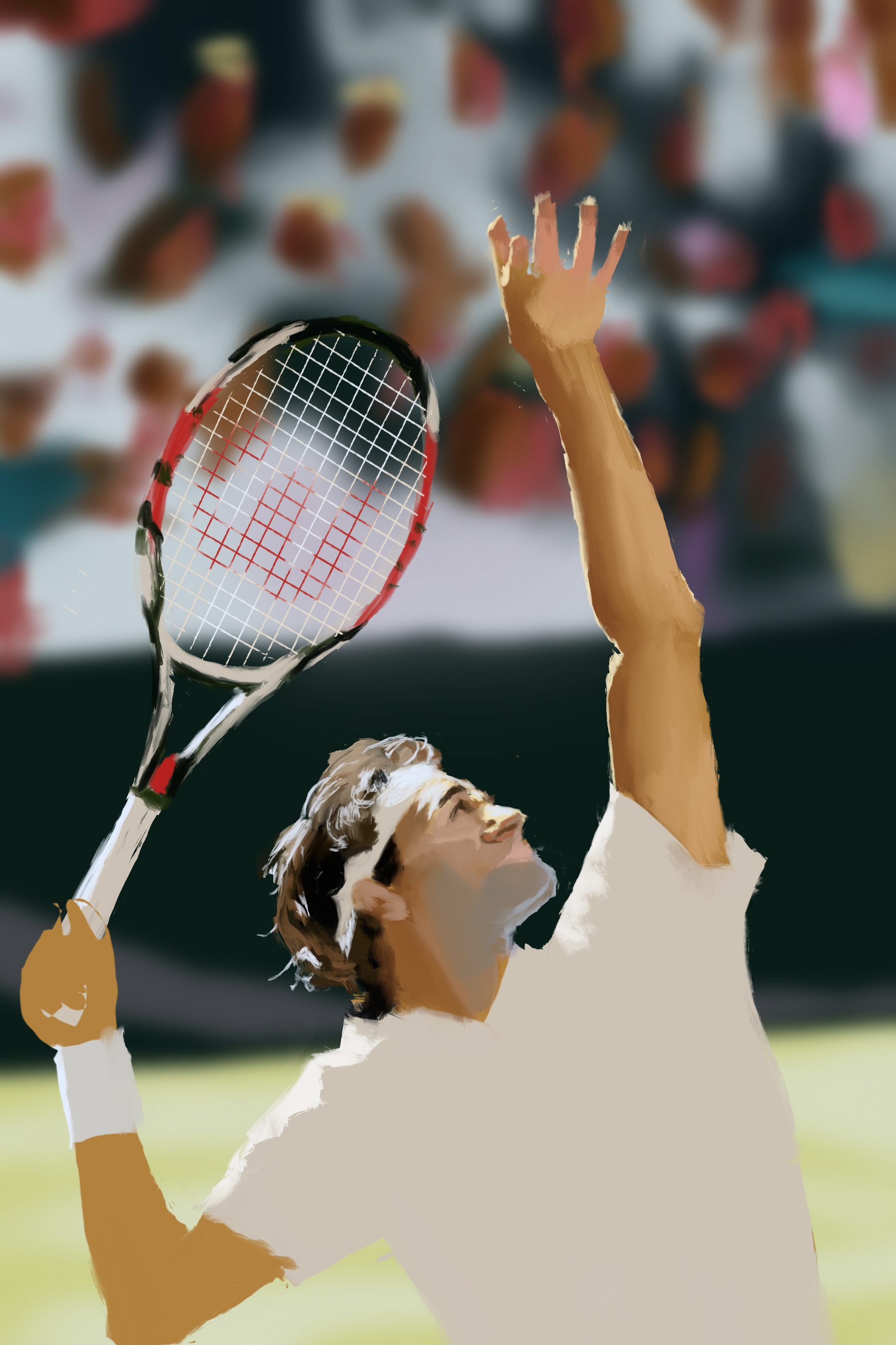 Tennis sketch artwork preview for the Jukes World art gallery